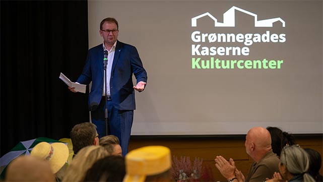 Byrådsmedlem Nickolai Hamann holder tale