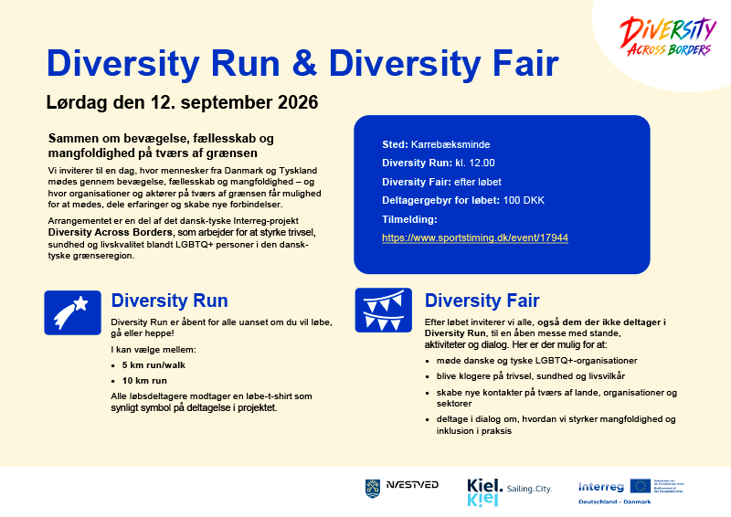 Invitation til Diversity Run & Diversity Fair under Diversity across Borders